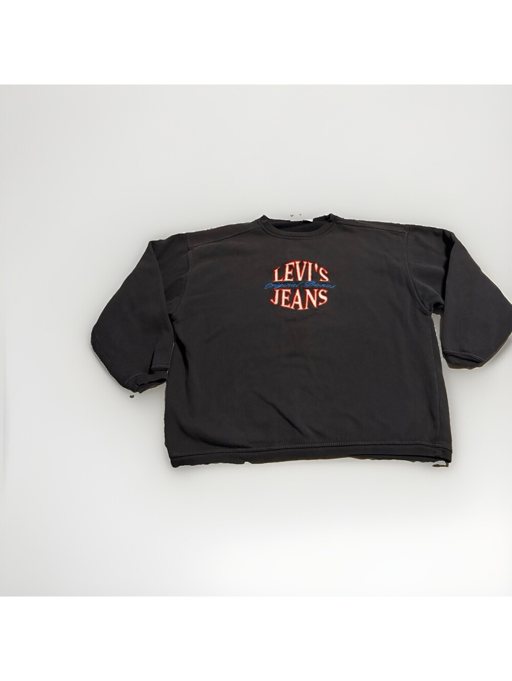 Vintage Levis Jeans Sweatshirt Women's Medium Black Original Basics Vintage